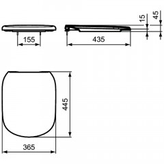 Крышка-сиденье для унитаза Ideal Standard Tesi T3529V3