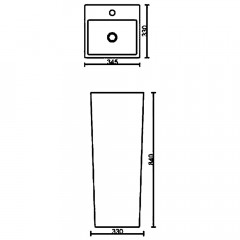 Раковина-моноблок напольная SantiLine SL-4010