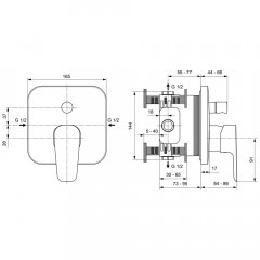 Смеситель для ванны встраиваемый Ideal Standard Ceraplan III A6115AA