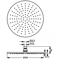 Верхний душ Ideal Standard IdealRain B9443AA