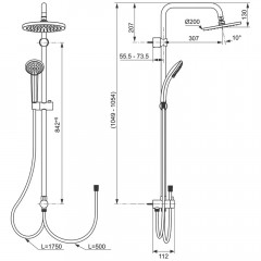 Душевой гарнитур Ideal Standard IdealRain Eco A6281AA