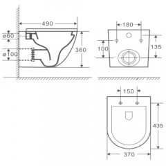 Инсталляция Grohe Rapid SL 38772001 + унитаз Fubini FB001 безободковый с сиденьем