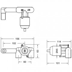 Скрытая часть смесителя Bravat Built-in D968K-ENG