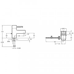 Смеситель для раковины Jacob Delafon Cuff E37301-CP