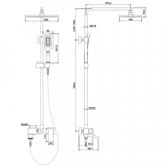 Душевая система Felice 1060 cromo