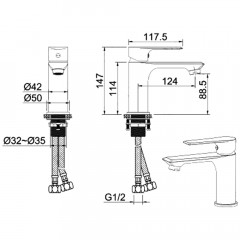 Смеситель для раковины Felice 8030 cromo