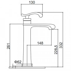 Смеситель для раковины Gerhans K26 K11126W