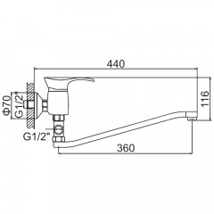 Смеситель универсальный Ledeme H01 L2101