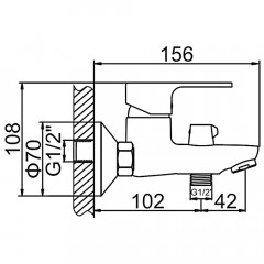 Смеситель для ванны Ledeme H03 L3003