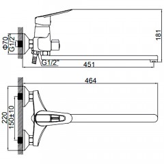 Смеситель универсальный Ledeme H07 L2207