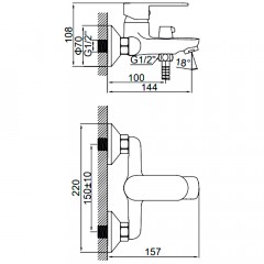 Смеситель для ванны Ledeme H10 L3010