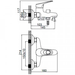 Смеситель для ванны Ledeme H13 L3013