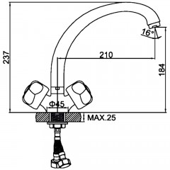 Смеситель для кухни Ledeme H26 L4226-2