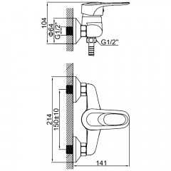 Смеситель для душа Ledeme H28 L2028