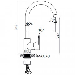 Смеситель для кухни Ledeme H34 L4134-2