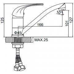 Смеситель для кухни Ledeme H35 L4535-2