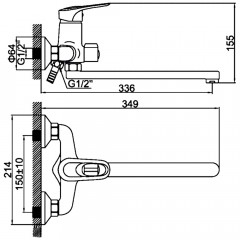 Смеситель универсальный Ledeme H37 L2237-B