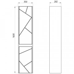 Пенал ASB-Mebel Диана 35 белый