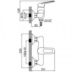 Смеситель для душа Ledeme H48 L2048C