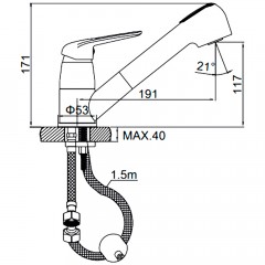 Смеситель для кухни Ledeme H48 L6048