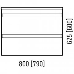 Тумба с раковиной Corozo Алабама 80 подвесная
