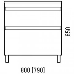 Тумба под раковину Corozo Алабама 80 напольная SD-00000595