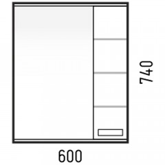 Зеркало-шкаф Corozo Денвер 60/С SD-00000533