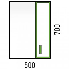 Зеркало-шкаф Corozo Спектр 50 зелёный SD-00000685