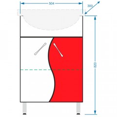 Комплект мебели Stella Polar Колор-1 55 красный