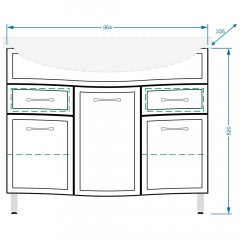 Тумба под раковину Stella Polar Концепт 100 SP-00000137