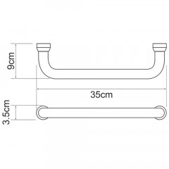 Поручень для ванны WasserKRAFT K-1066WHITE