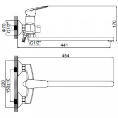 Смеситель универсальный Ledeme H51 L2251