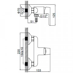 Смеситель для душа Ledeme H53 L2053W