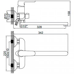 Смеситель универсальный Ledeme H53 L2253