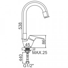 Смеситель для кухни Ledeme H53 L4153-6