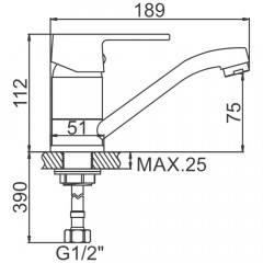 Смеситель для кухни Ledeme H55 L4555-2