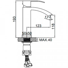 Смеситель для раковины Ledeme L1055-15