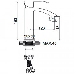 Смеситель для раковины Ledeme L1055B-15