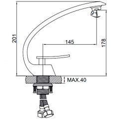 Смеситель для раковины Ledeme L1055B-24