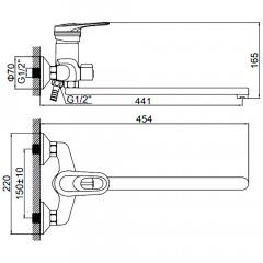 Смеситель универсальный Ledeme H56 L2256