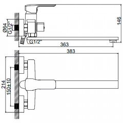 Смеситель универсальный Ledeme H58 L2258