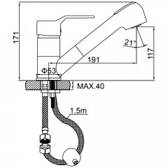 Смеситель для кухни Ledeme H63 L6063