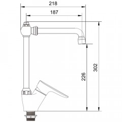 Смеситель для кухни Ledeme H65 L4465