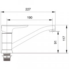 Смеситель для кухни Ledeme H65 L4565-2