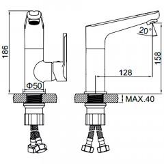 Смеситель для раковины Ledeme H66 L1066