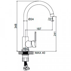 Смеситель для кухни Ledeme H66 L4066