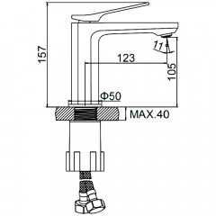 Смеситель для раковины Ledeme H75 L1075B