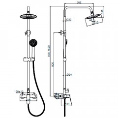 Душевая система Ledeme H75 L2475