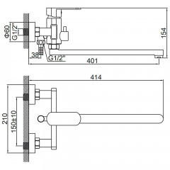 Смеситель универсальный Ledeme H716 L72216