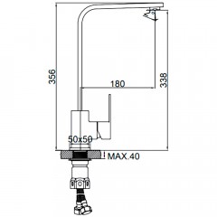 Смеситель для кухни Ledeme H733 L74033